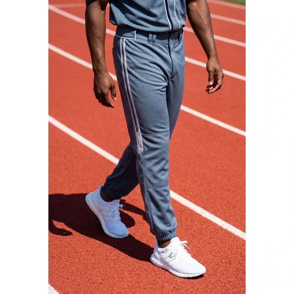 Adidas‎ Climalite Mens Gray Baseball Pants 3XL Athletic Performance Side Stripe